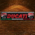 Ducati Corse Banner 2x8 ft Motorcycle Racing car flag Show Man Cave Garage Wall Decor Large Sign Garden Outdoor Indoor Banner