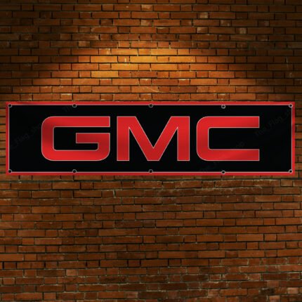 GMC Banner 2x8 ft Racing Car Motor flag Show Man Cave Garage Wall Decor Large Sign Garden Outdoor Indoor Banner