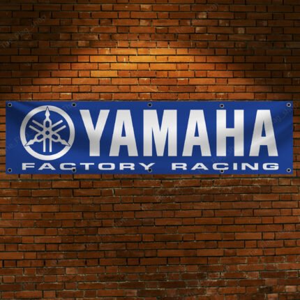 Yamaha Flag Banner 2x8ft Motorcycle Show Man Cave Flag Garage Wall Decor Large Sign Outdoor Indoor Legendary Garden Banner