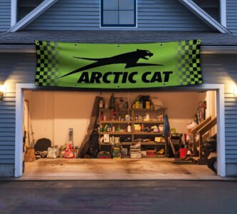 Arctic Cate Motorcycle Racing Motorsport Off road Car Show Flag Banner 2x8ft Man Cave Garage Wall Decor Large Sign Garden Outdoor Indoor Banner