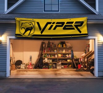 Dodge Viper Banner 2×8 ft Car Hellcat flag Show Man Cave Garage Wall Decor Large Sign Garden Outdoor Indoor Banner