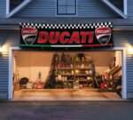 Ducati Corse Banner 2x8 ft Motorcycle Racing car flag Show Man Cave Garage Wall Decor Large Sign Garden Outdoor Indoor Banner