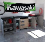 Kawasaki flag 2x8ft Motorcycle Racing Show Man Cave Garage Wall Decor Bike Large Sign Outdoor Indoor Banner