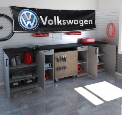 VW Banner 2x8 ft Volkswagen Tiguan Tayro Racing car flag Show Man Cave Garage Wall Decor Large Sign Garden Outdoor Indoor Banner