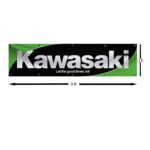 Kawasaki flag 2x8ft Motorcycle Racing Show Man Cave Garage Wall Decor Bike Large Sign Outdoor Indoor Banner