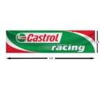 Castrol Racing Banner 2x8 ft Racing Car flag Show Man Cave Garage Wall Decor Large Sign Garden Outdoor Indoor Banner