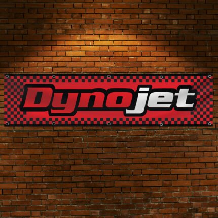 "Enhance your space with this 2x8 ft Dynojet flag banner, perfect for motorcycle enthusiasts and performance parts fans. Featuring bold Dynojet branding and sleek graphics, this banner is an ideal addition to garages, workshops, man caves, or motorcycle show displays. Crafted from durable, high-quality materials, it ensures vibrant colors and long-lasting appeal, suitable for both indoor and outdoor use. Show off your passion for motorcycle tuning and high-performance parts with this eye-catching banner that celebrates Dynojet’s reputation for precision and power. Whether you’re a racer, mechanic, or enthusiast, this Dynojet flag is the ultimate wall décor sign for those who demand performance and style."