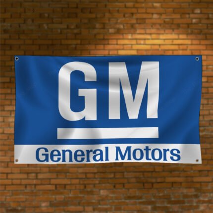 General Motors GM Flag 3x5ft Banner Racing Car Show Man Cave Wall Decor Sign