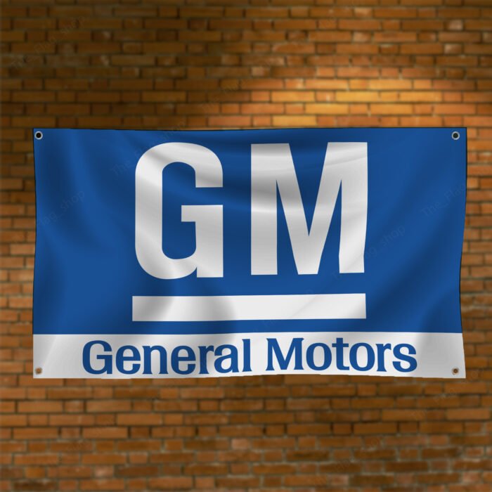 General Motors GM Flag 3x5ft Banner Racing Car Show Man Cave Wall Decor Sign