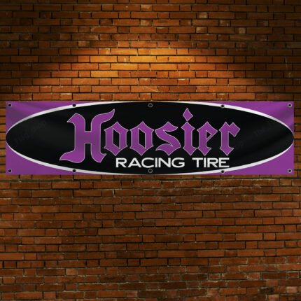 Hoosier Flag 2x8ft Racing Tire Car Show Banner Garage Man Cave Wall Decor Sign