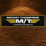 Mickey Thompson Tires Banner Flag Big 2x8ft Car Racing Man Cave Wall Decor Sign