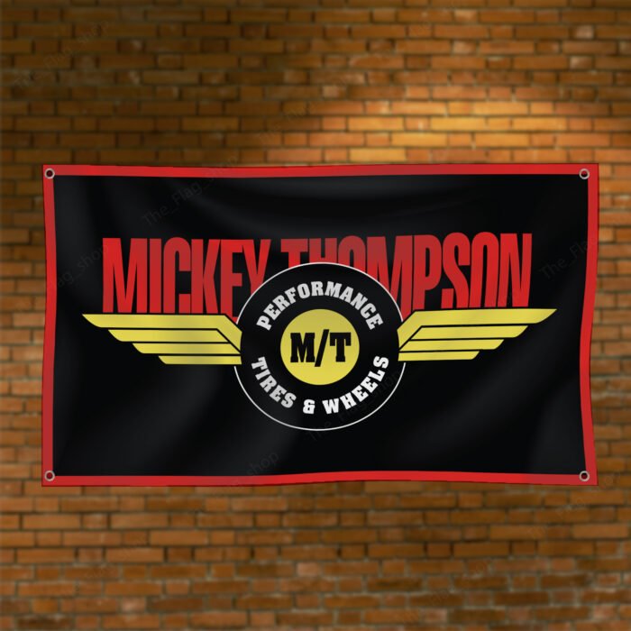 Mickey Thompson Tires 3x5ft Banner Flag Big Drag Racing Man Cave Wall Decor Sign