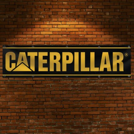 "Celebrate the legacy of Caterpillar with this 2x8 ft CAT Heavy Equipment banner flag. Perfect for fans of industrial machinery, heavy equipment operators, and Caterpillar enthusiasts, this banner features bold CAT branding and iconic graphics. Ideal for decorating garages, man caves, workshops, or offices, it adds a rugged, industrial touch to your wall décor. Crafted from durable, high-quality materials, this banner is designed for both indoor and outdoor use, making it a versatile choice for showcasing your appreciation for Caterpillar’s excellence in heavy machinery. Whether for personal or professional spaces, this Caterpillar banner is a must-have sign for fans of power, performance, and durability."