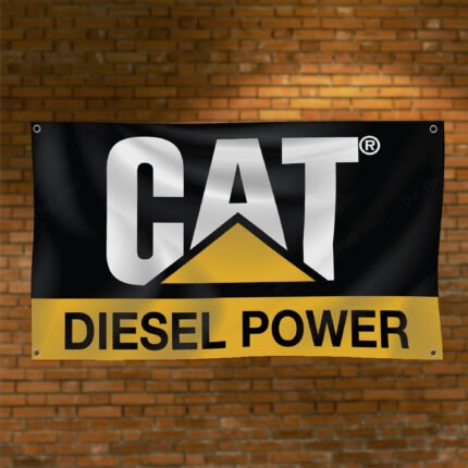 "Show your pride in heavy machinery and engineering with this 3x5 ft Caterpillar CAT Diesel Power flag banner. Featuring bold CAT branding and vibrant graphics, this durable banner is perfect for Caterpillar fans, heavy equipment operators, and diesel power enthusiasts. Ideal for man caves, garages, workshops, or office spaces, this flag adds a touch of industrial style to any wall décor. Made from high-quality materials, it’s designed for both indoor and outdoor use, making it a versatile addition to your décor collection. Whether you’re showcasing your appreciation for CAT’s legacy in heavy machinery or enhancing your workspace, this Caterpillar CAT Diesel Power banner is a must-have for true fans of performance and durability."