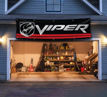 "Celebrate the legacy of the iconic Dodge Viper with this high-quality banner, perfect for car enthusiasts and collectors. Featuring bold Dodge Viper branding and sleek graphics, this banner is ideal for garages, man caves, workshops, or car shows. Crafted from durable materials, it ensures vibrant colors and long-lasting appeal for both indoor and outdoor use. Whether you're showcasing your passion for the Viper’s legendary power and performance or enhancing your automotive décor, this banner is a must-have for fans of American muscle and cutting-edge design."