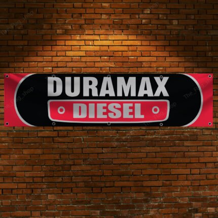 "Showcase your passion for power and performance with this 2x8 ft Duramax Diesel banner, a must-have for diesel enthusiasts and truck lovers. Featuring bold Duramax Diesel branding and striking graphics, this banner is perfect for garages, workshops, man caves, or truck show displays. Crafted from durable, high-quality materials, it ensures vibrant colors and long-lasting appeal, making it suitable for both indoor and outdoor use. Whether you’re highlighting your appreciation for heavy-duty engines or decorating your space with iconic diesel branding, this Duramax Diesel banner adds a professional and stylish touch to any setting. Celebrate the reliability and strength of Duramax Diesel with this standout décor piece, ideal for fans of high-performance diesel technology."