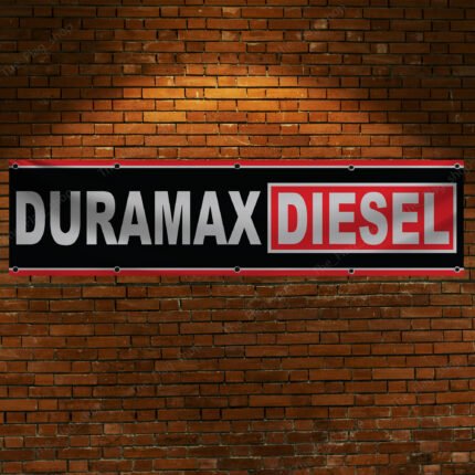 "Showcase your passion for power and performance with this 2x8 ft Duramax Diesel banner, a must-have for diesel enthusiasts and truck lovers. Featuring bold Duramax Diesel branding and striking graphics, this banner is perfect for garages, workshops, man caves, or truck show displays. Crafted from durable, high-quality materials, it ensures vibrant colors and long-lasting appeal, making it suitable for both indoor and outdoor use. Whether you’re highlighting your appreciation for heavy-duty engines or decorating your space with iconic diesel branding, this Duramax Diesel banner adds a professional and stylish touch to any setting. Celebrate the reliability and strength of Duramax Diesel with this standout décor piece, ideal for fans of high-performance diesel technology."