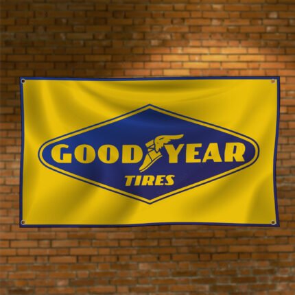 Goodyear Tires Banner 3x5 ft Car Show Garage Sign Man Cave Wall Decor Flag