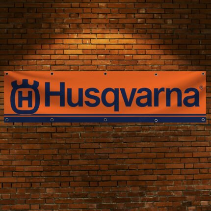 Husqvarna Banner Flag 2x8ft Tools Shop Workshop Garage Man Cave Wall Decor Sign