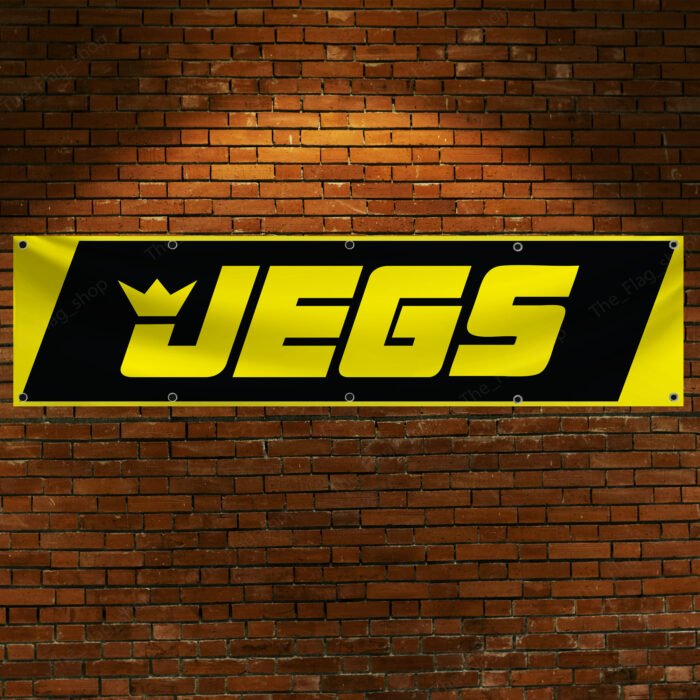 Jegs Racing Flag Banner 2x8ft JEG'S Racing Drag Car Man Cave Flag Wall Decor Sign