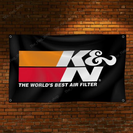 K&N k and n Motorsports High Flow Air Filters Banner Flag 3x5 ft Garage Wall Sign Decor