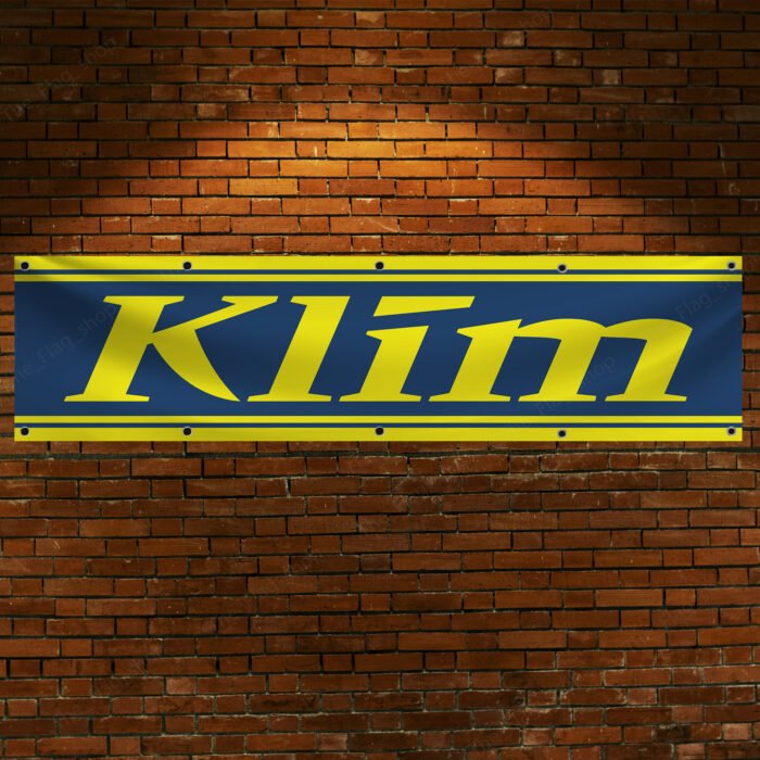 KLIM Banner Flag 2x8 Ft Motorcycle Dirt Bike Snowmobile Man Cave Wall Decor