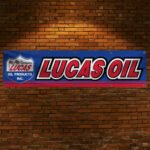 Lucas Oil Flag Banner 2x8 ft Drag Racing Motorcross Man Cave Wall Decor Sign