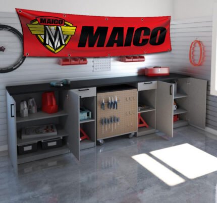 Maico banner 2x8ft flag Moto cross off-road Racing Man cave garage decor