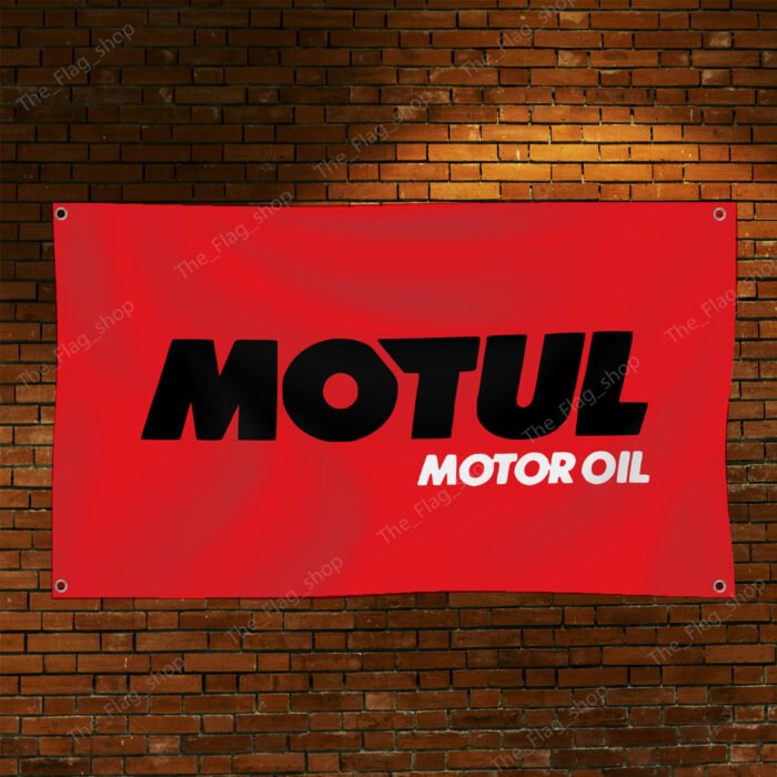 Motul Flag Banner 3x5ft - Motor Oil Racing Car Oil Shop Man Cave Wall Decor Sign