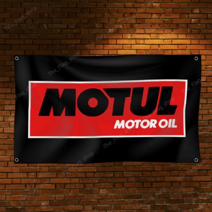 Motul Flag Banner 3x5ft - Motor Oil Racing Car Oil Shop Man Cave Wall Decor Sign