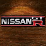 Nissan GTR Banner 2x8 FT – NISMO Racing Sport Speed Car Flag for Man Cave & Show Display