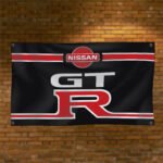 Nissan GTR Flag 3x5 FT – NISMO Racing Sport Speed Car Banner for Man Cave & Show Display