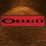 Oakley Flag Banner 2x8 ft Sunglasses Promotional Man Cave Wall Decor Garage Sign – Perfect for Oakley Fans & Collectors!