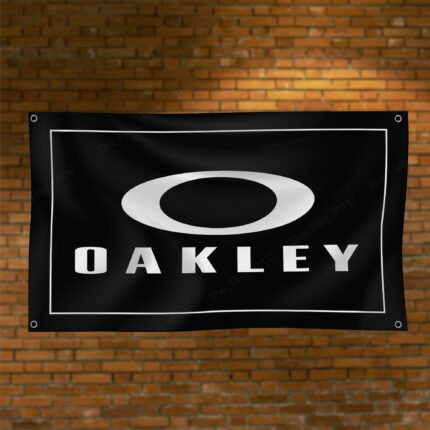 Oakley Flag Banner 3x5 ft – Sunglasses Advertising Promotional Workshop & Man Cave Wall Decor