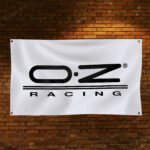 OZ Racing Wheels Banner Flag 3x5 ft – Car Show, Garage, and Man Cave Wall Decor Sign