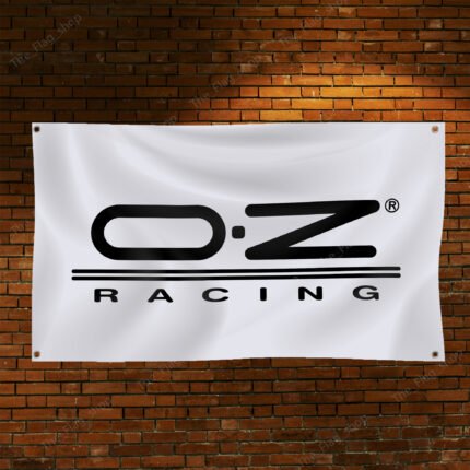 OZ Racing Wheels Banner Flag 3x5 ft – Car Show, Garage, and Man Cave Wall Decor Sign