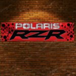 Polaris RZR Banner 2x8 FT – Off-Road Racing, Car Show, Dirt Track Competitions, Garage, Man Cave Wall Decor Sign