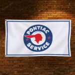 Pontiac Services Banner 3x5ft – Racing Car Flag, Trans Am Flag, Man Cave Wall Decor