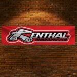Renthal Chainwheels Banner – Red Flag 2x8ft, Motocross, Motorcycle, Mountain Bike, Street, ATV Parts, Man Cave & Shop Decor