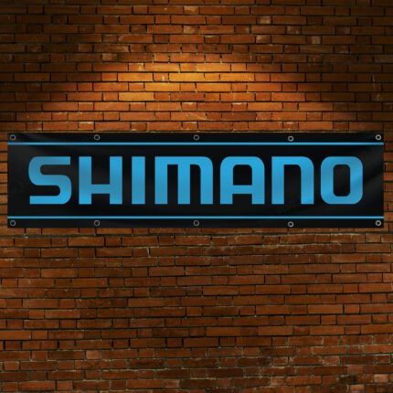 Shimano Banner 2x8ft – Fishing Flag, Cycling Equipment, Man Cave Wall Decor Sign