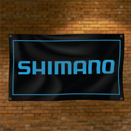 Shimano 3x5ft Flag – Fishing Banner, Bike Equipment, Man Cave Wall Decor, Garage Sign