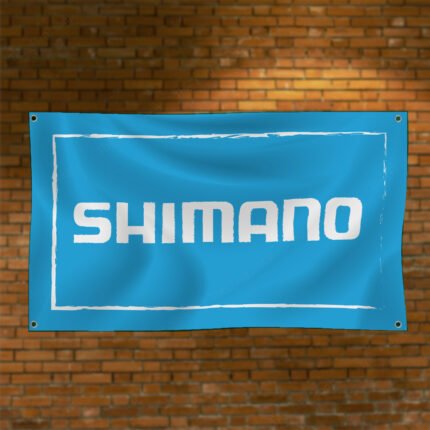 Shimano 3x5ft Flag – Fishing Banner, Bike Equipment, Man Cave Wall Decor, Garage Sign