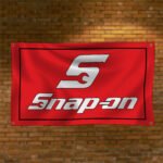 Snap-on Flag 3x5Ft – Racing Car Banner, Tools, Garage Man Cave Wall Decor Sign