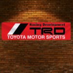 Toyota TRD 2x8ft Banner – Motorsports Racing Development Flag, Garage, Man Cave Wall Decor Sign