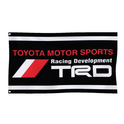 Toyota TRD 3x5ft Flag – Motorsports Racing Development Banner, Garage, Man Cave Wall Decor Sign