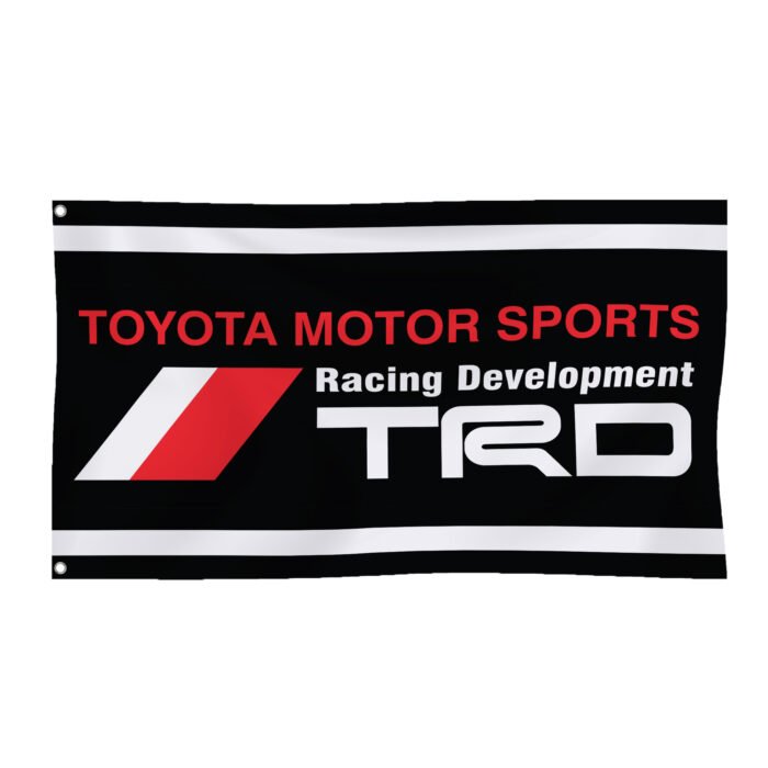 Toyota TRD 3x5ft Flag – Motorsports Racing Development Banner, Garage, Man Cave Wall Decor Sign