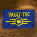 Vault Tec, Fallout Flag 3x5ft Banner – Man Cave Wall Decor Sign