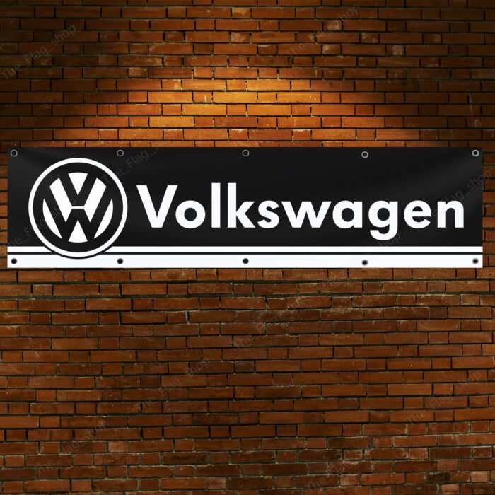 Volkswagen VW Banner 2x8ft – Tiguan Tayro Racing Car Show Flag, Man Cave Garage Wall Decor Large Sign