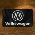 Volkswagen Flag 3x5ft – VW Banner Jetta Passat Golf GTI Racing, Garage Workshop Wall Decor Sign