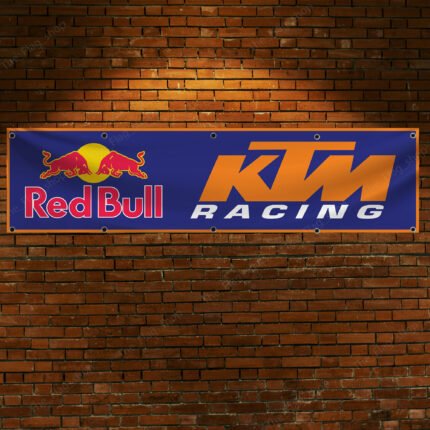 Redbull KTM 2x8 FT Banner Motorcycle Racing Flag Show Garage Man Cave Wall Decor